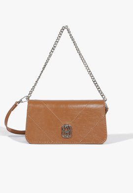 Bolsa Couro Shoulder Marrom