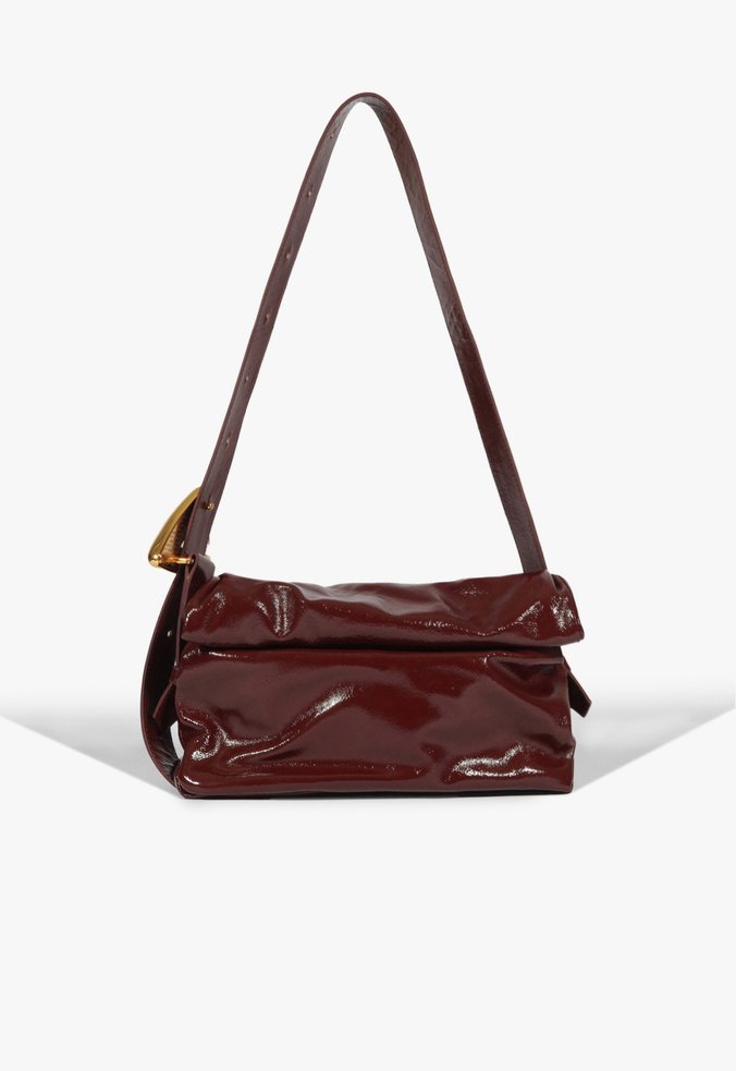 Bolsa Média Tay Couro Vinil Vinho
