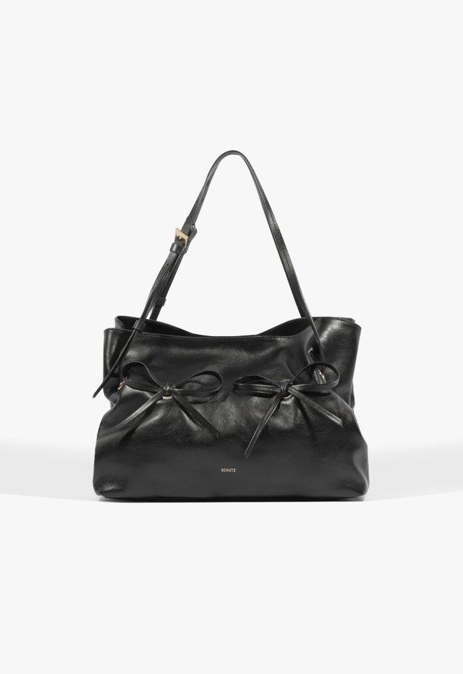 Bolsa Tiracolo Shoulder Blair Média Couro Preta