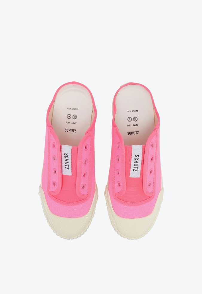 Tênis Mule Smash Sem Cadarço Lona Rosa Tênis Mule Smash Sem Cadarço Lona Rosa