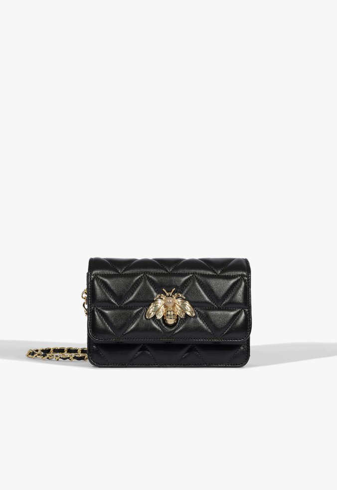 Bolsa Couro Abelha Preta