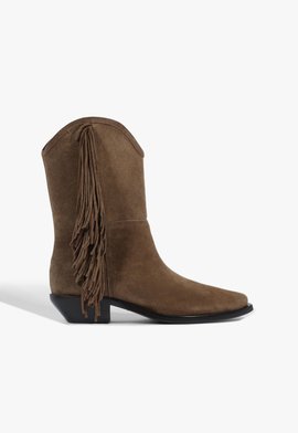 Bota Tess West Camurça Marrom