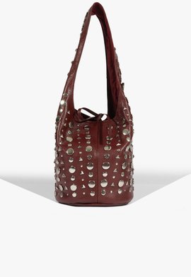 Bolsa Hobo Gaia Couro Vinho