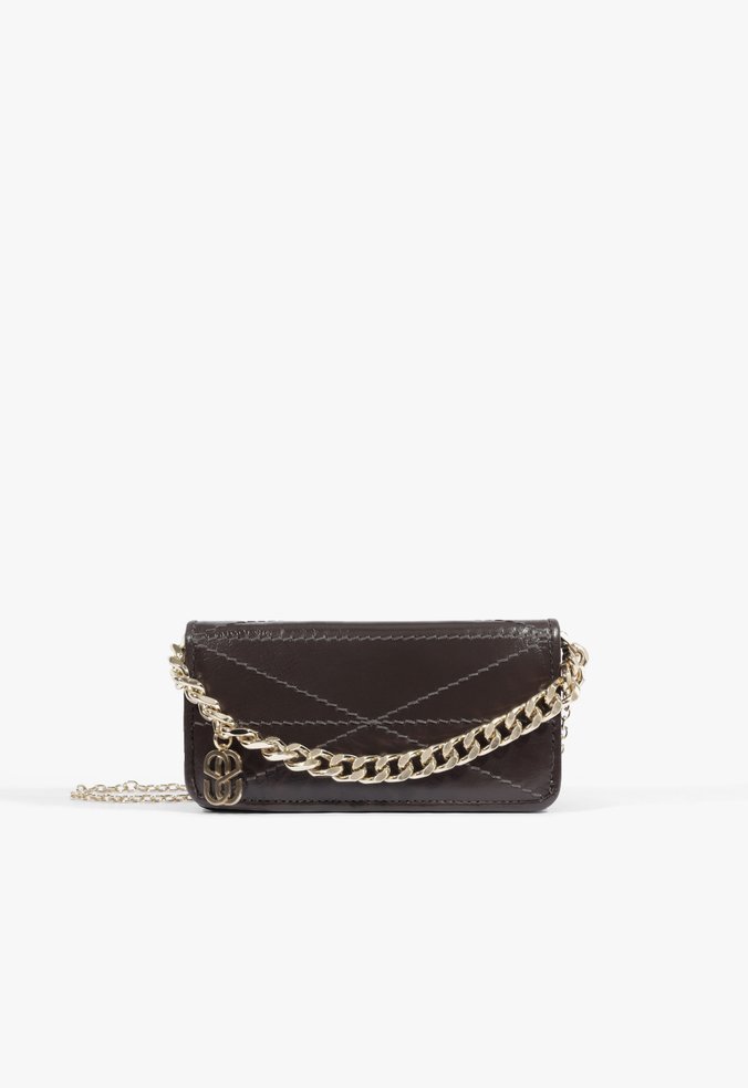 Bolsa Mini Icon Couro Marrom