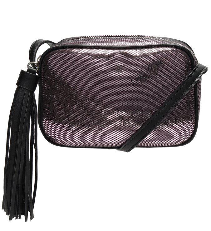 Bolsa Tiracolo Kate Metallic Roxa