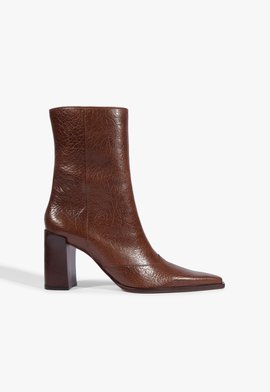 Bota Raffaela Couro Marrom Escuro