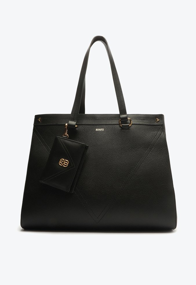 Bolsa Bucket Grande Joyce Couro Preta