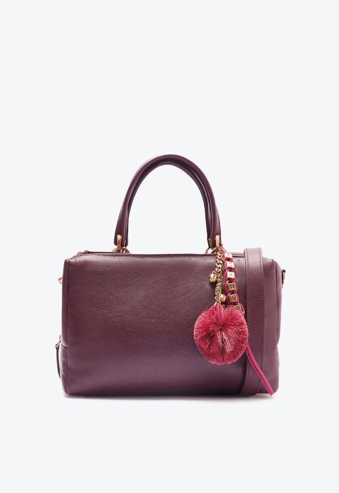 Bolsa Bowling Jasmine Couro Vinho