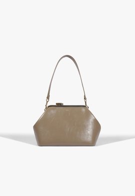 Bolsa Maxi Clutch Soho Couro Cinza