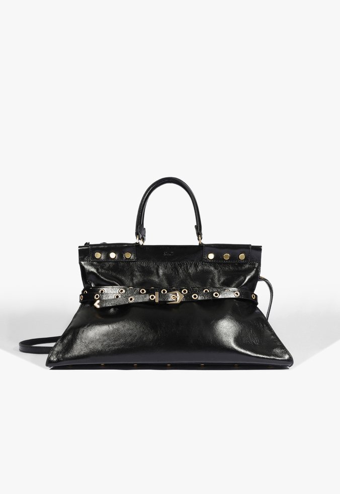 Bolsa Tote Grande Moss Couro Preta