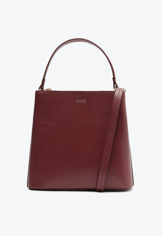 Bolsa Tiracolo Bucket Esther Média Couro Vinho