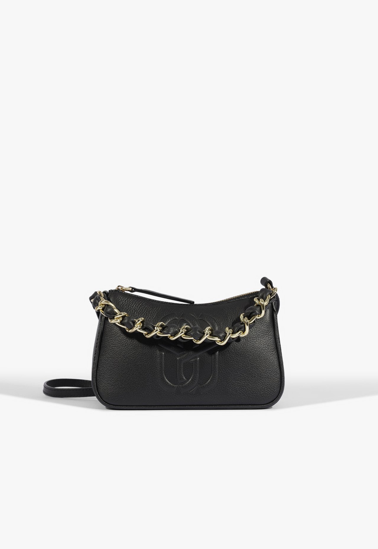 Vista 2 Bolsa Tiracolo Daphne Couro Preta | Schutz Schutz BR Preto Schutz BR Preto