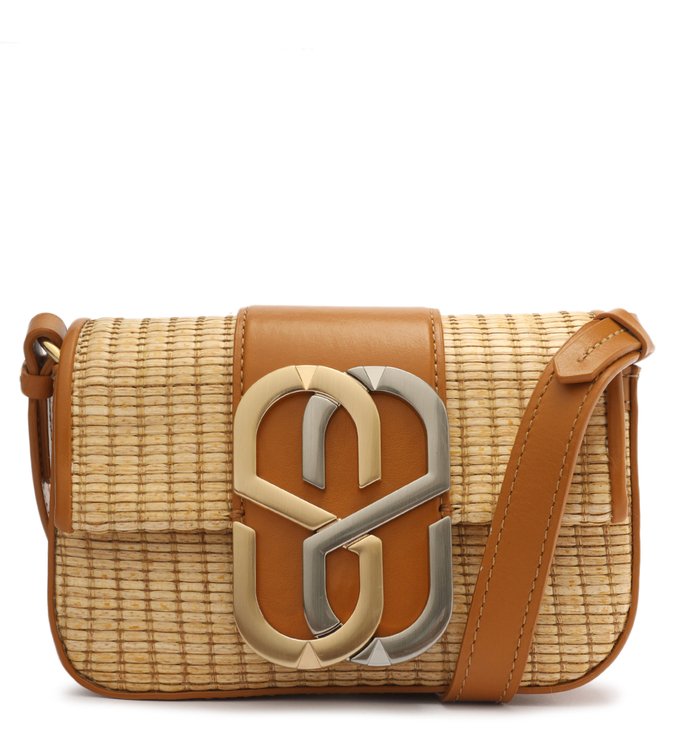 Bolsa Tiracolo Média Sophia Ráfia Bege | Schutz