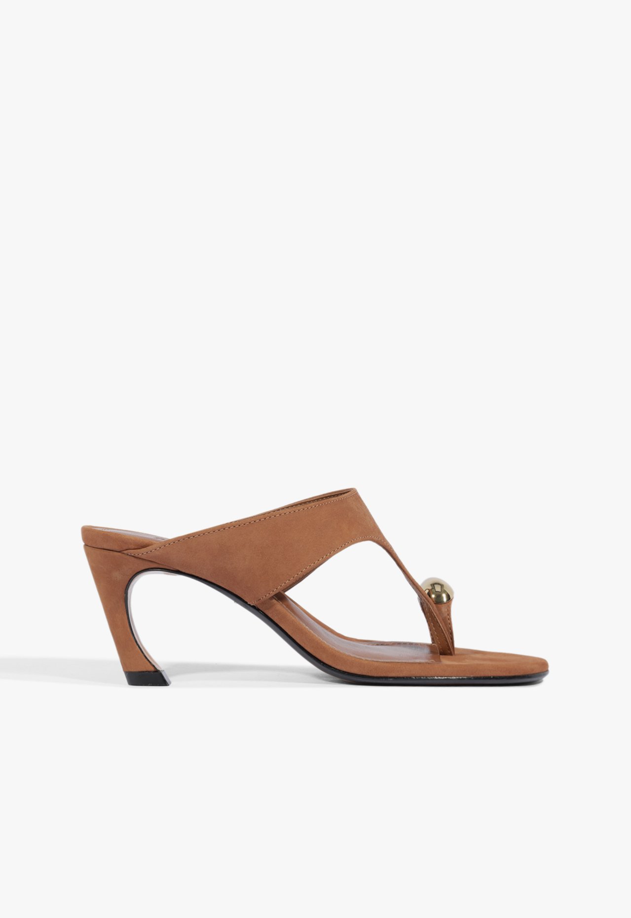 Sandália Mule Salto Maisie Nobuck Marrom | Schutz