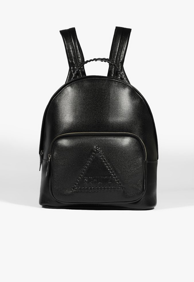 Mochila Sporty Couro Preta