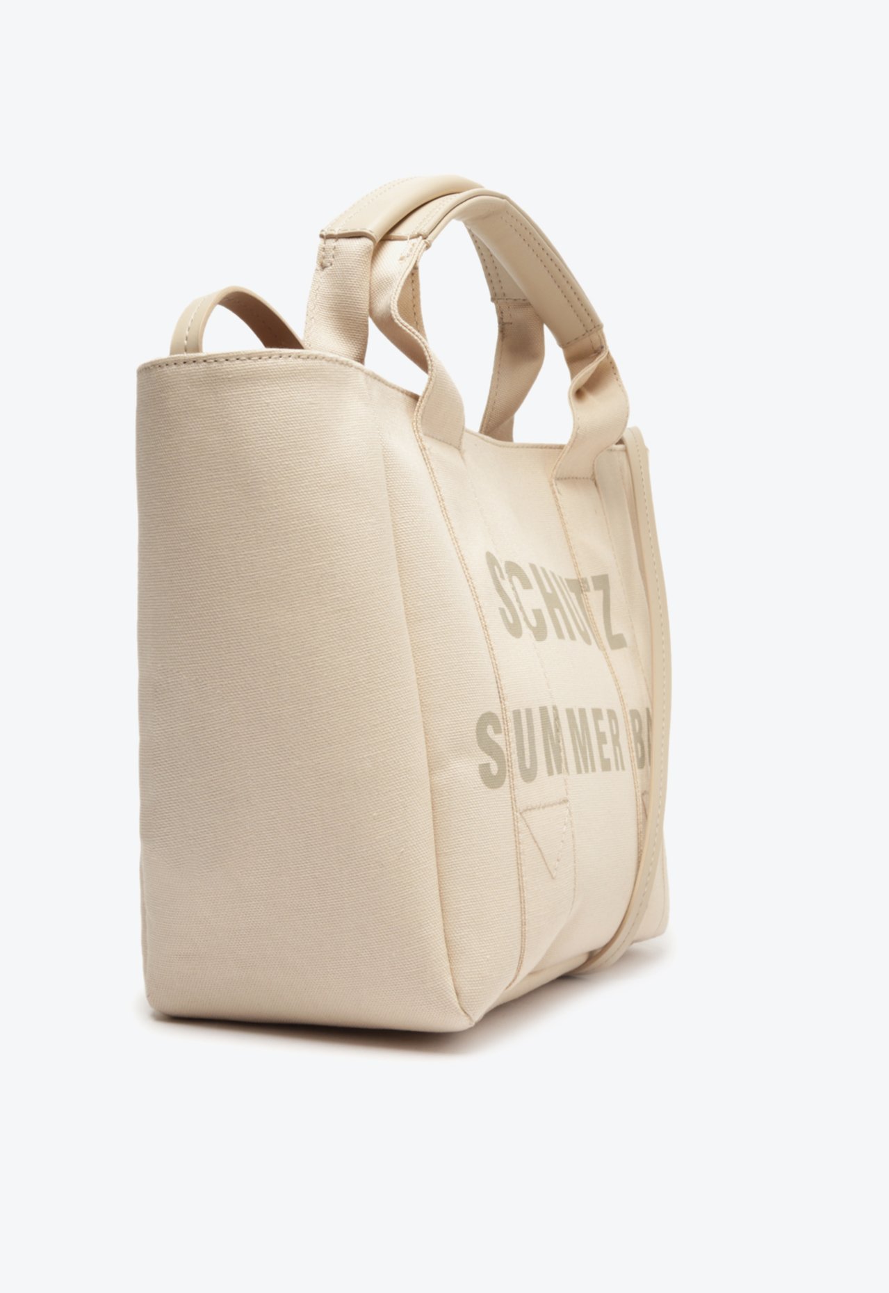 Bolsa Tiracolo Mini Tote Summer Bag Lona Bege | Schutz