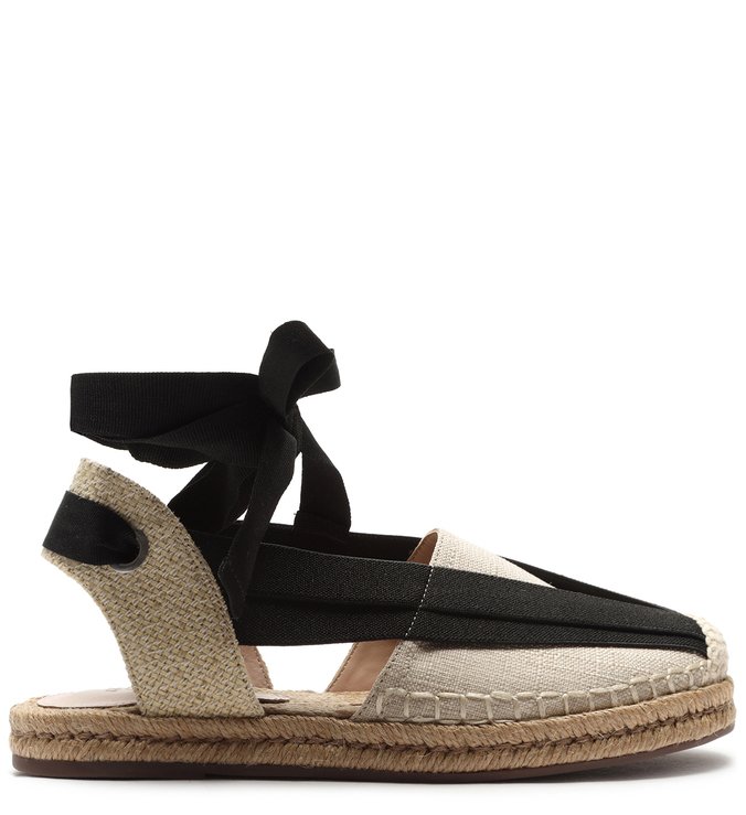 Sapato Espadrille Tiras Preto