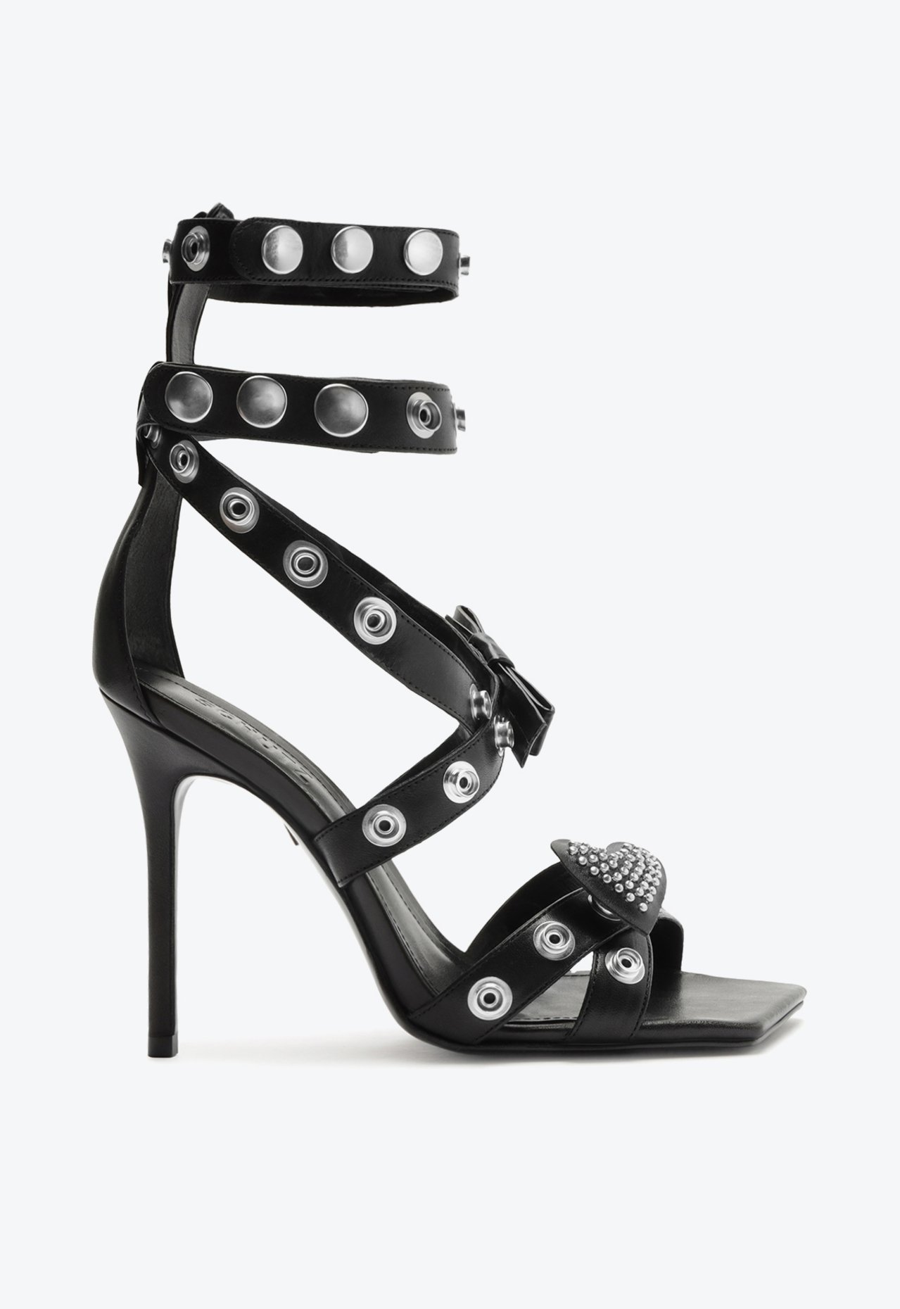 Vista 2 Sandália Salto Alto Presley Couro Preta Schutz Preto Schutz Preto