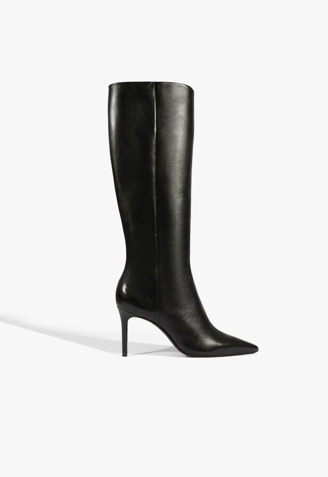 Bota Mikki Up Couro Preta