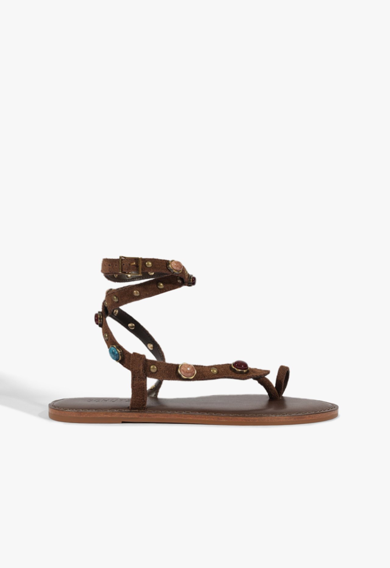 Sandália Rasteira Cleo Marrom | Schutz