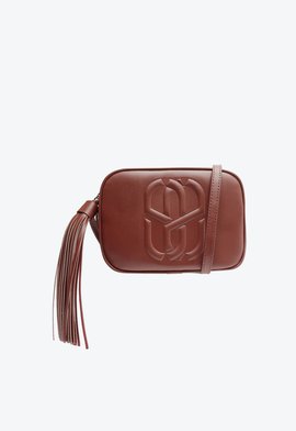 Bolsa Tiracolo Kelly Emblem Vinho