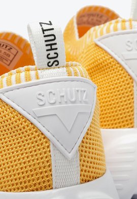 Tênis Knit Schutz Logo Amarelo