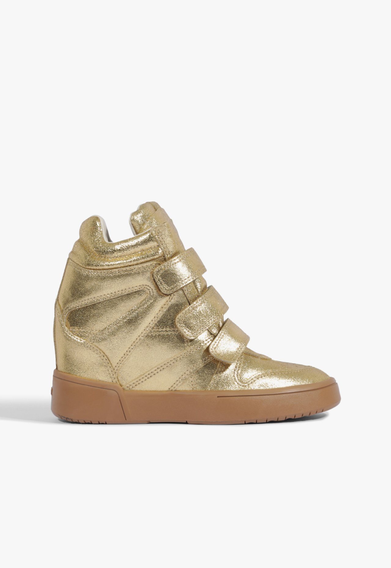 Tenis Sneaker 95 Cano alto Couro Dourado | Schutz