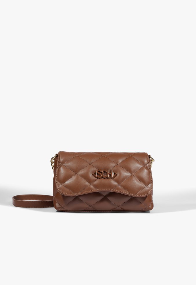 Bolsa Crossbody Pequena Matelassê Marrom