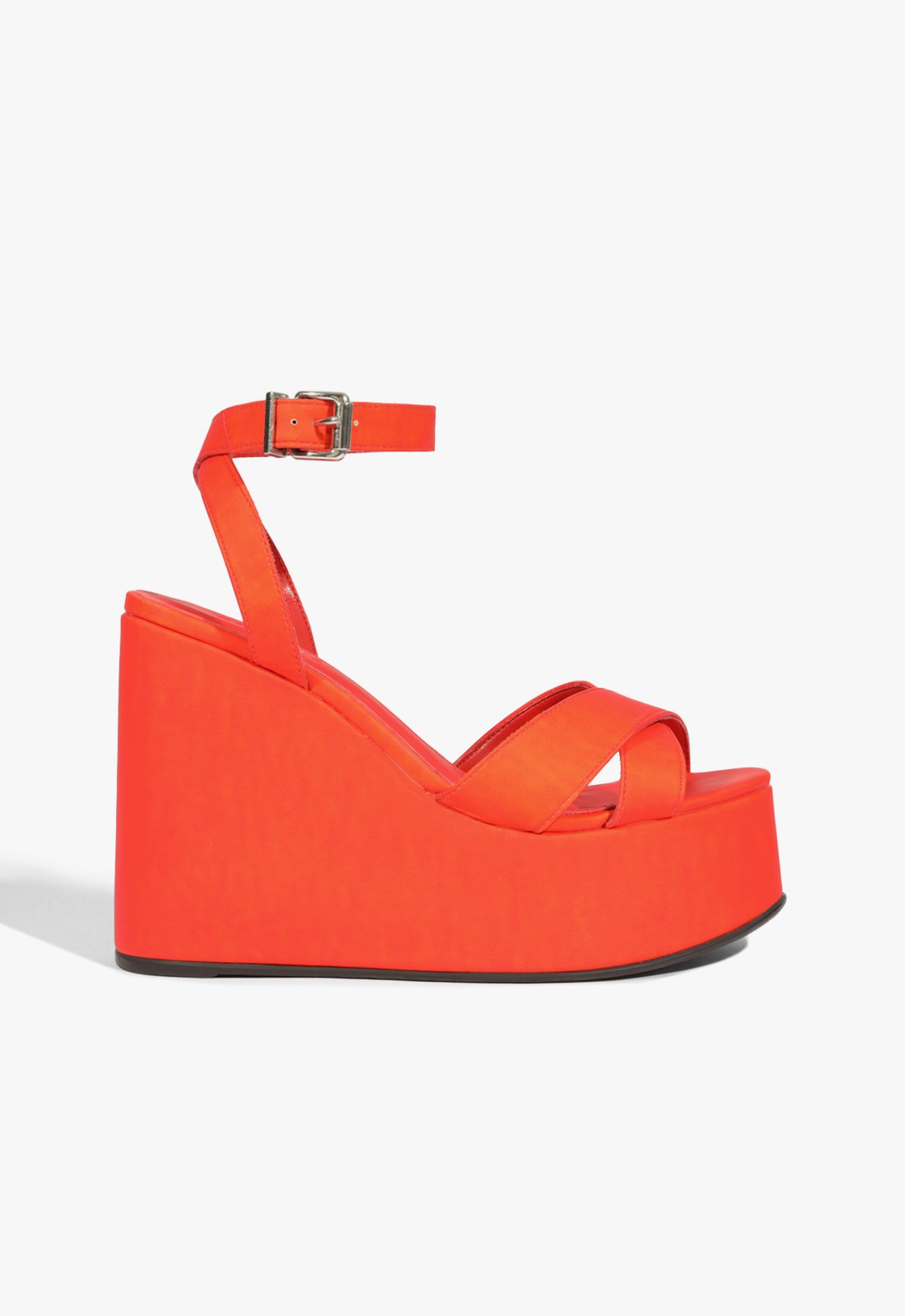 Sandália Hilda Wedge Couro Laranja | Schutz