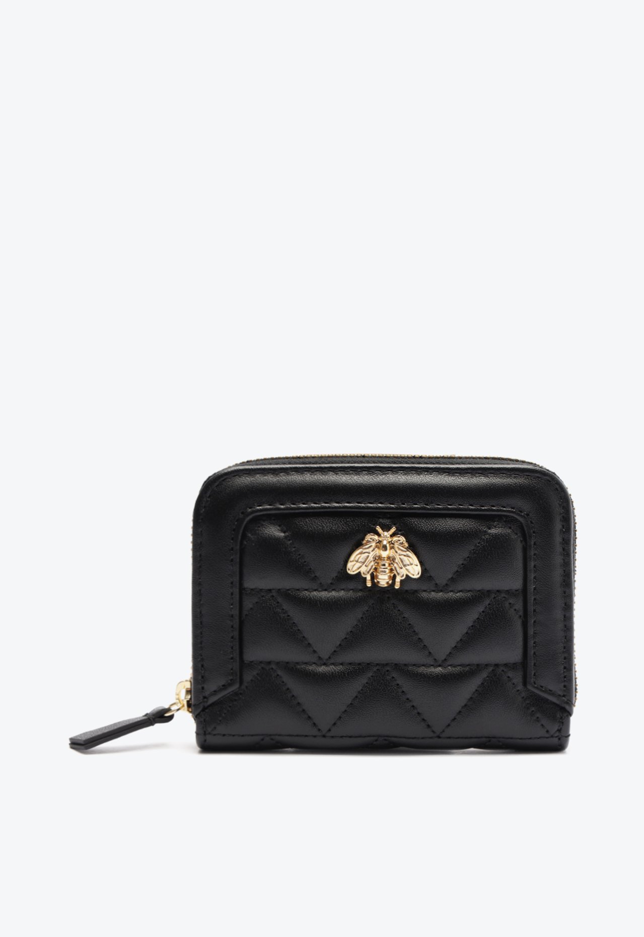 Carteira Pequena Believe Couro Matelassê Preta | Schutz