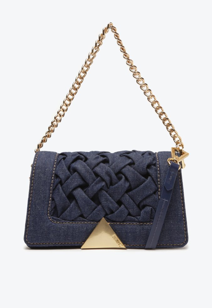 Bolsa Tiracolo Pequena Audrina Jeans Azul Escuro