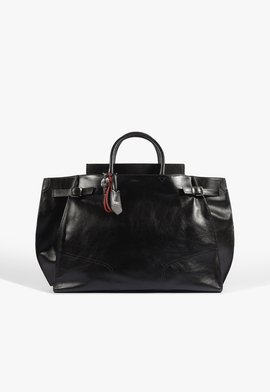 Bolsa Tote Maxi Heaven Couro Preto