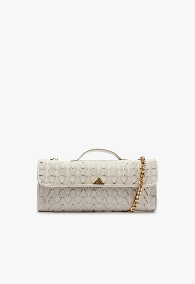Bolsa Baguete Rebecca Couro Branca