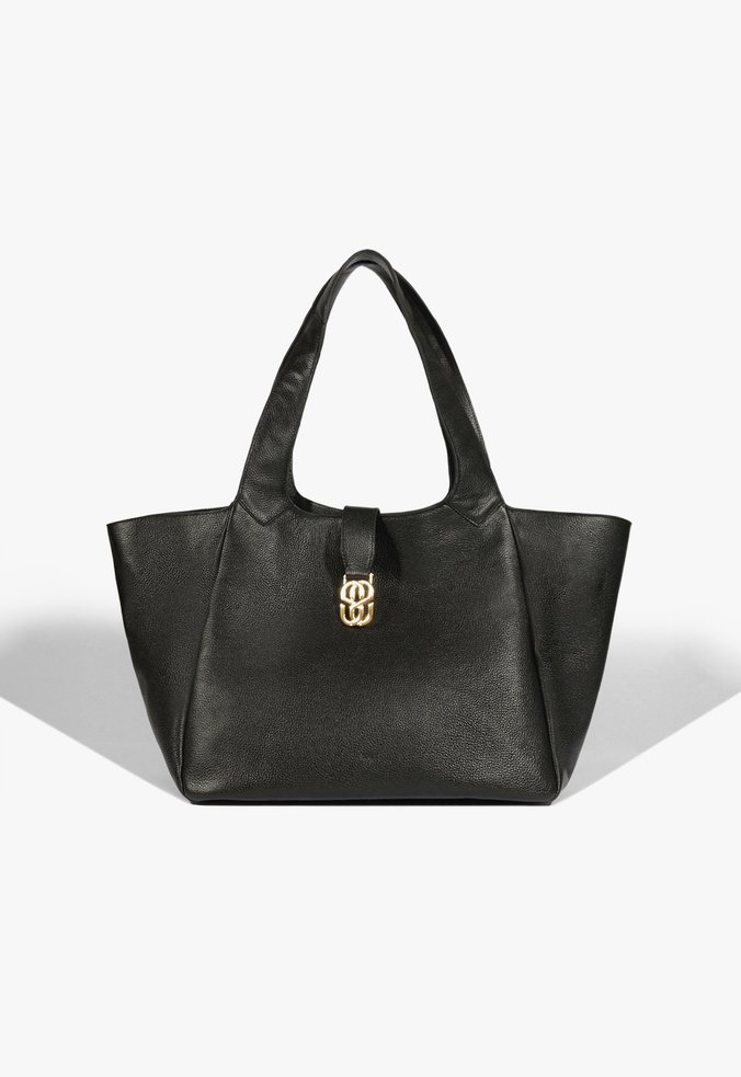 Bolsa Shopping Grande Bucket Easy Couro Preta