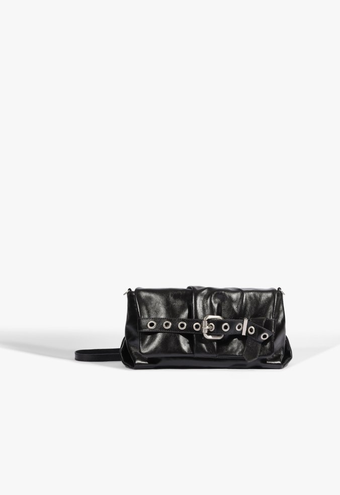 Bolsa Clutch Kelsey Pequena Couro Preta
