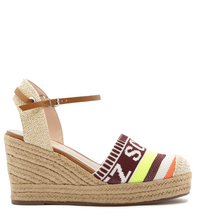 Sandália Espadrille Schutz Logo Marrom
