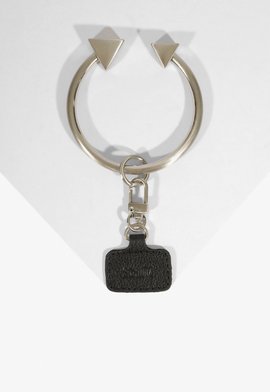Bag Charm Virgo Piercing Couro Preto