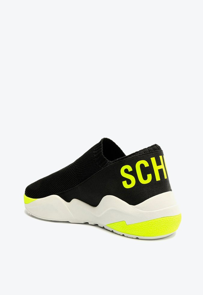 Tênis Active Tricô Knit Preto e Amarelo Neon | Schutz