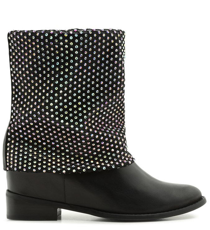 Flat Boot Malha Black Flat Boot Malha Black