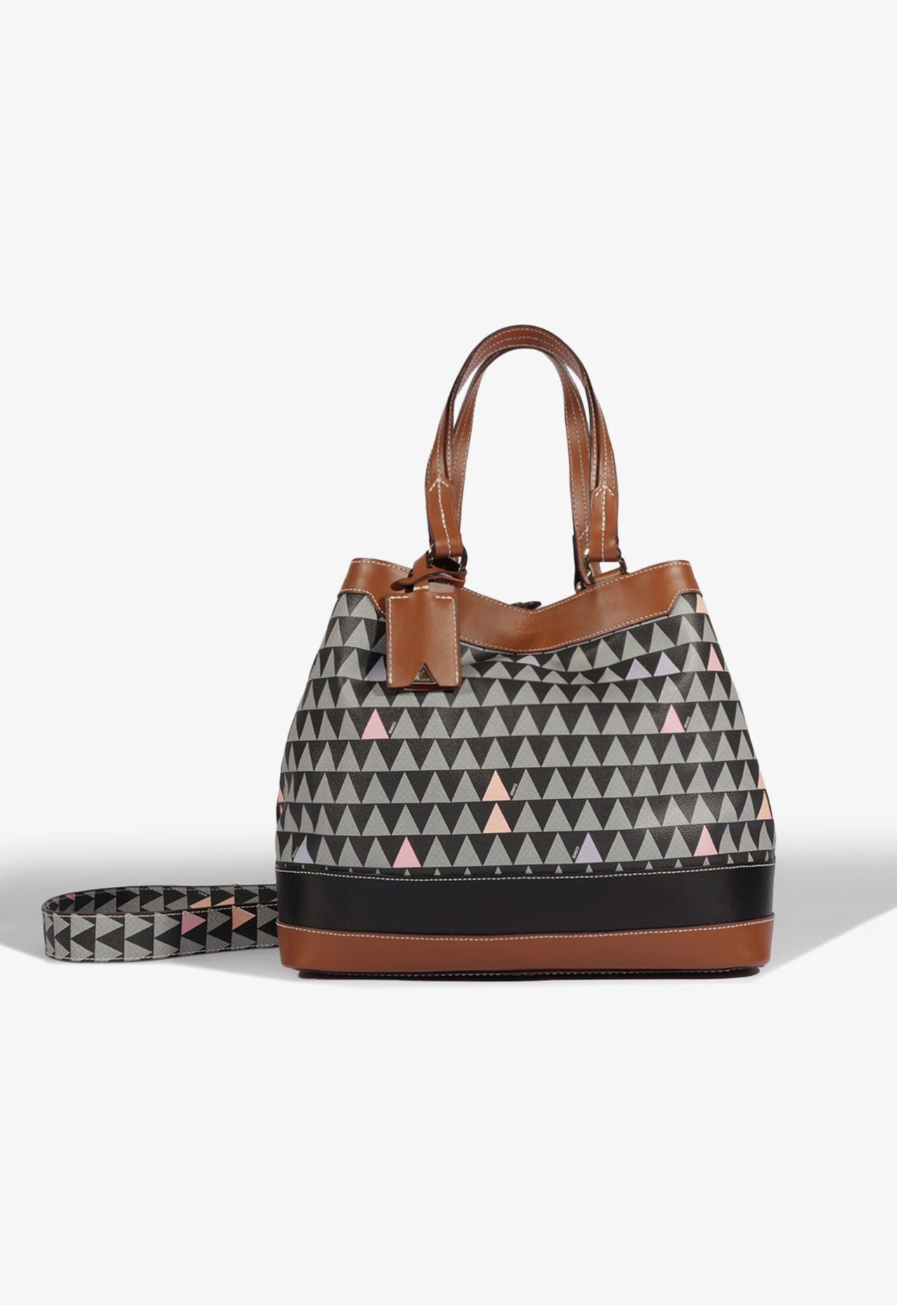 Vista 2 Bolsa Tote Neo Emma Grande Triangle Preta Schutz Colorido Schutz Colorido