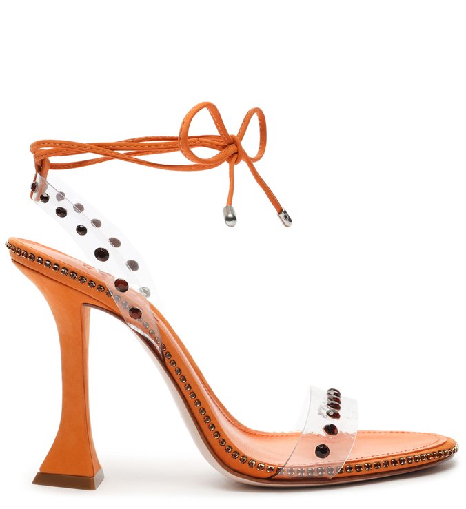 Sandália Taça Vinil Glam Laranja