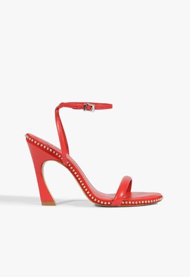 Sandália Lexi Sandal Glam Couro Vermelha