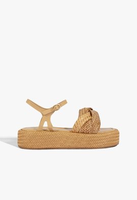 Sandália Papete Plataforma Marrom