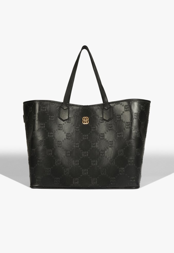 Bolsa Shopping Tess Couro Preta