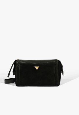 Bolsa Média Couro Preta