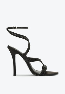 Sandalia Salto Alto Verniz Preto