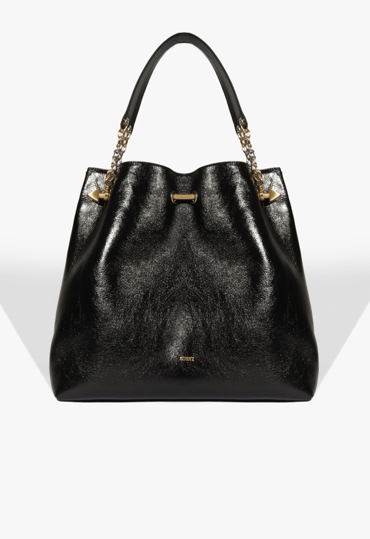Bolsa Bucket Grande Marzie Couro Preta | Schutz