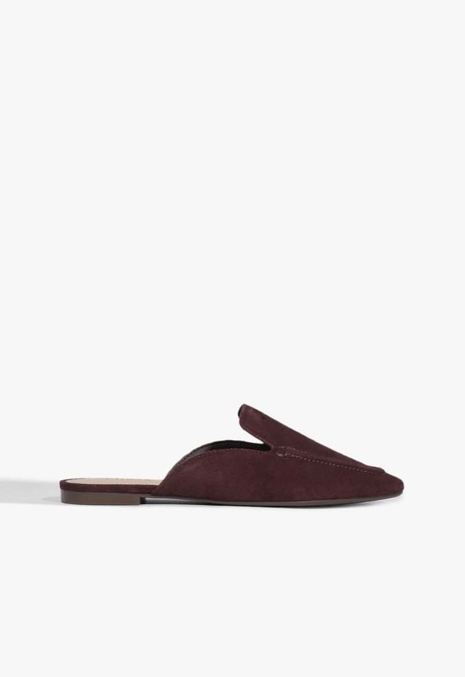 Sandália Mule Comfy Suede Vinho