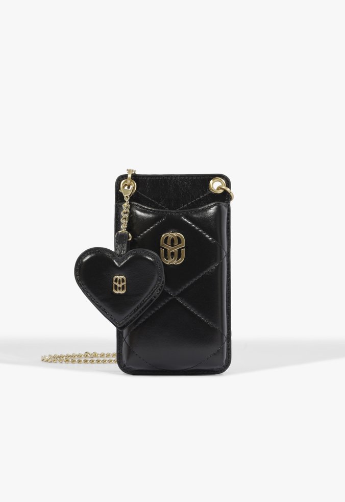 Bolsa Tiracolo Love Pequena Couro Preta