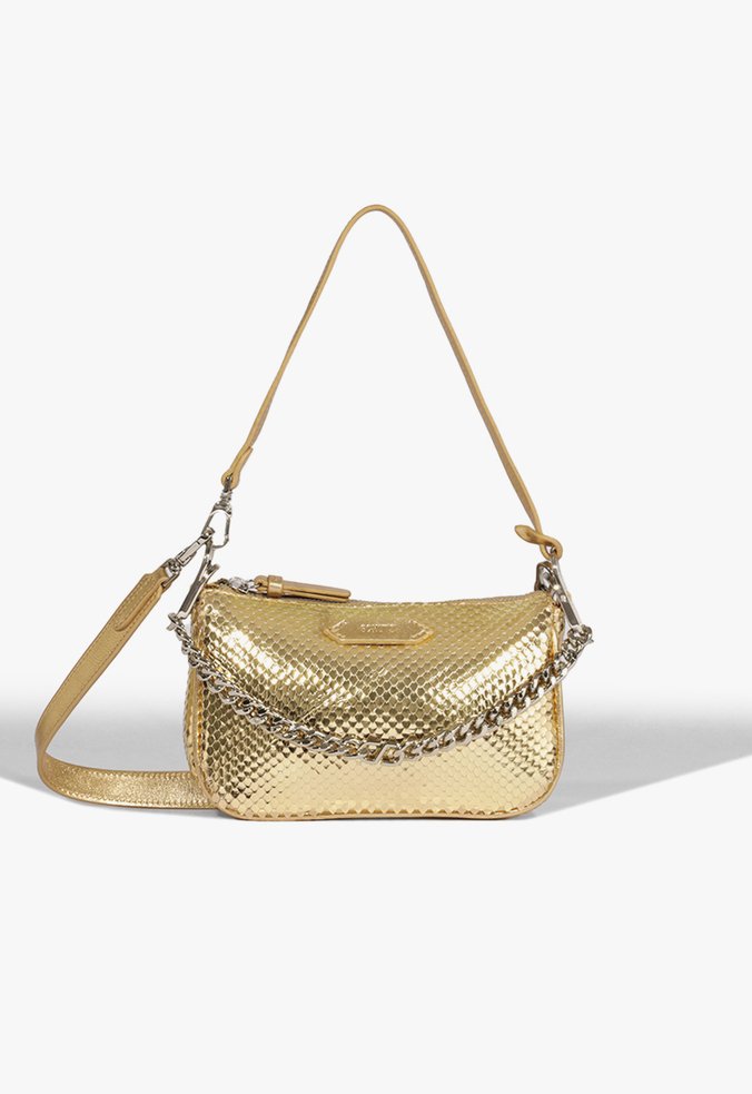 Bolsa Tiracolo Emmy Couro Dourada